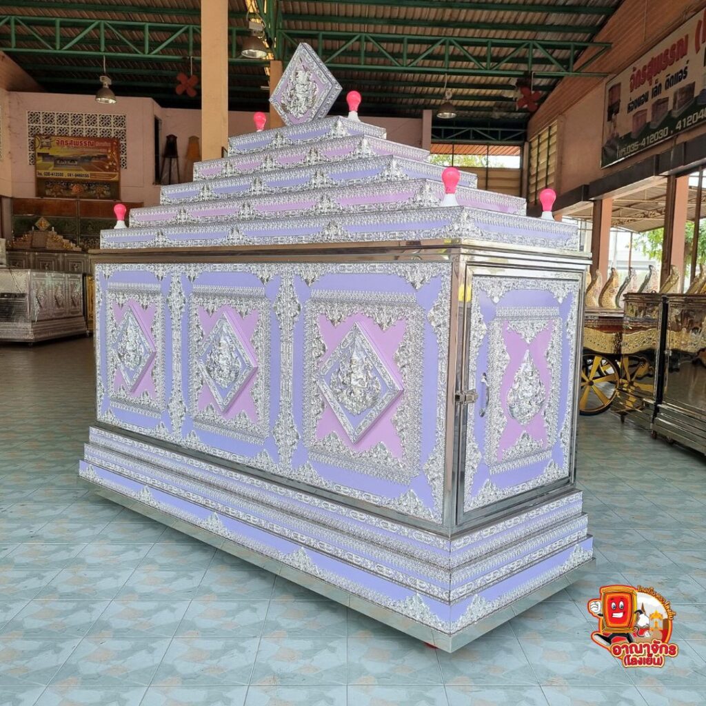 โลงเย็นลายนูน สีพาสเทล ด้านข้าง
